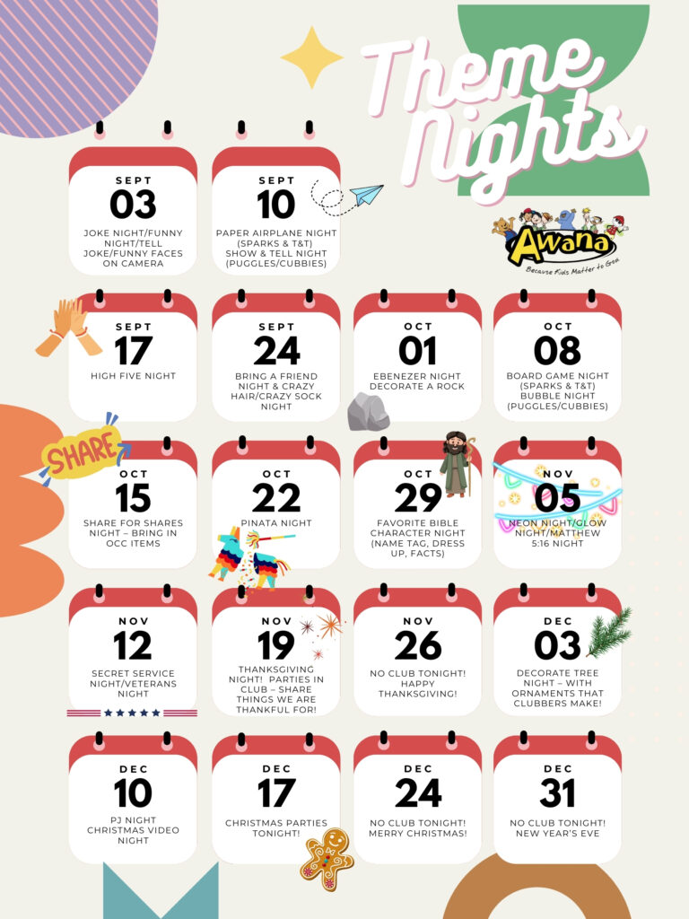 Awana Calendar